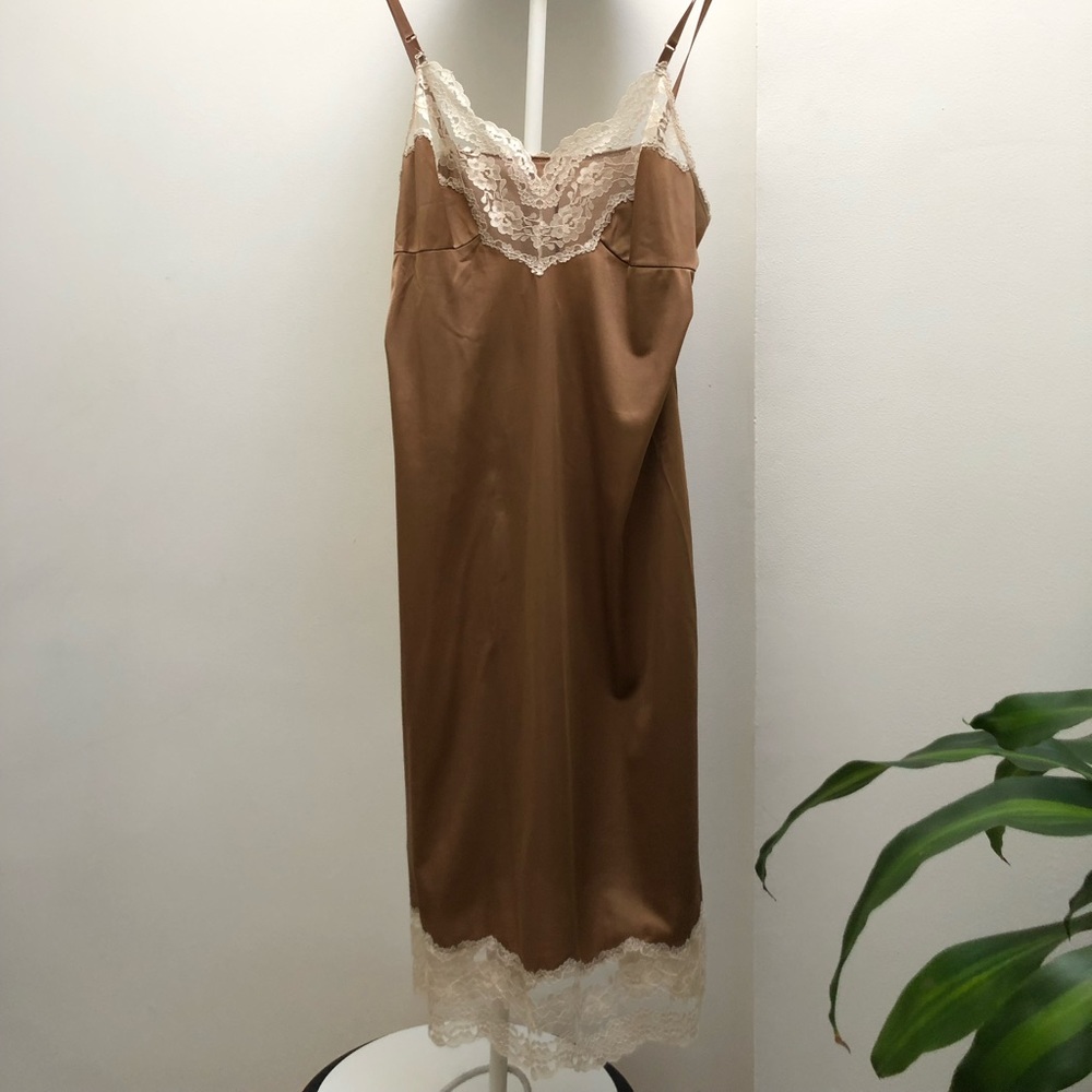 Brown Lace Lingerie Dress